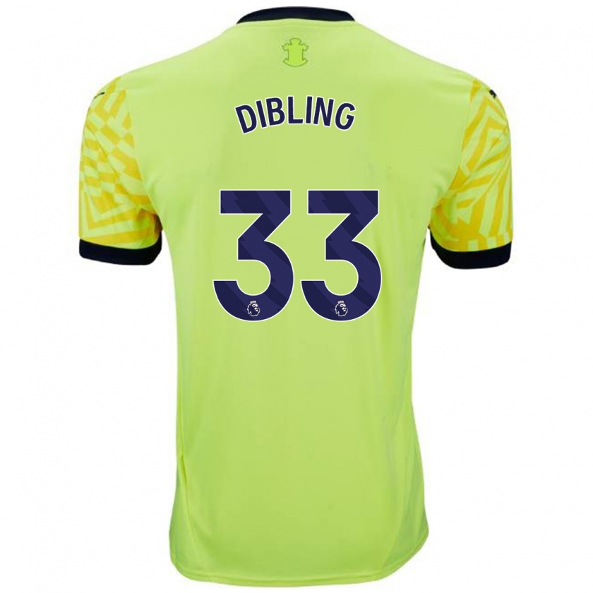 Kandiny Kinder Tyler Dibling #33 Gelb Auswärtstrikot Trikot 2024/25 T-Shirt