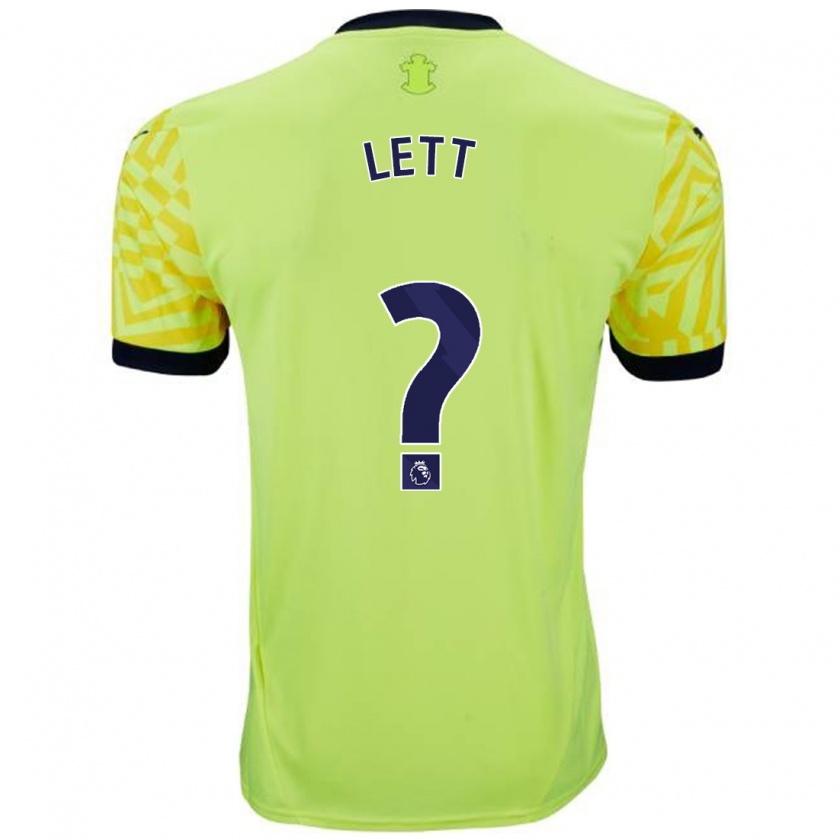 Kandiny Kinder Josh Lett #0 Gelb Auswärtstrikot Trikot 2024/25 T-Shirt