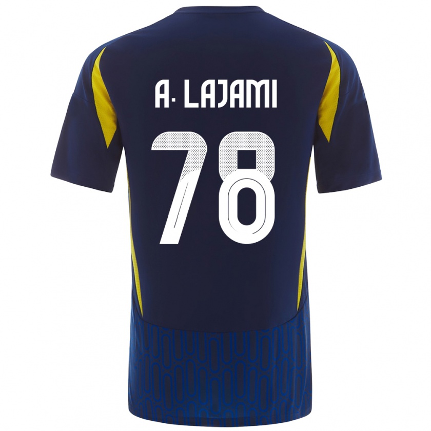 Kandiny Kinder Ali Lajami #78 Blau Gelb Auswärtstrikot Trikot 2024/25 T-Shirt