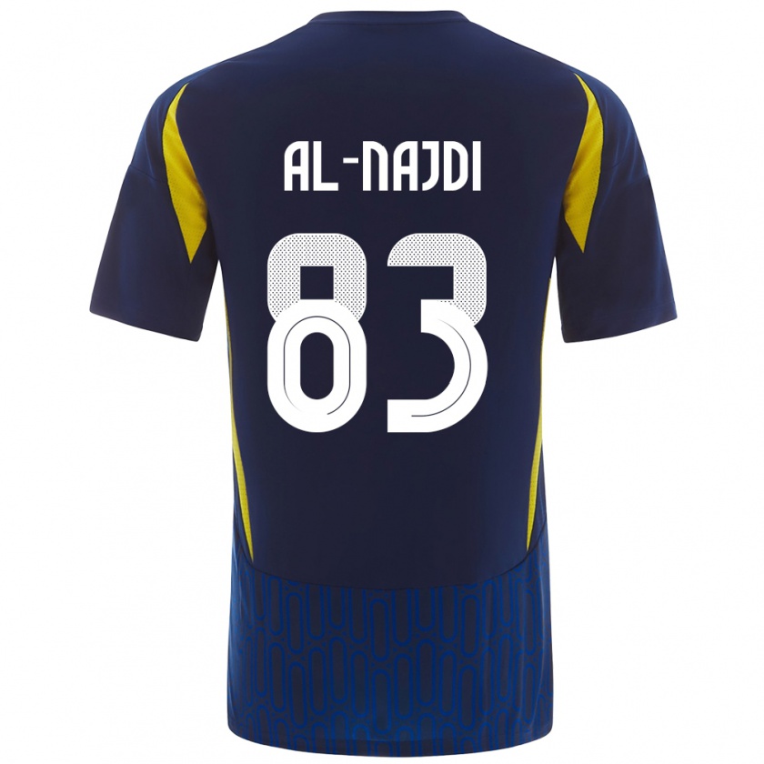 Kandiny Kinder Salem Al-Najdi #83 Blau Gelb Auswärtstrikot Trikot 2024/25 T-Shirt