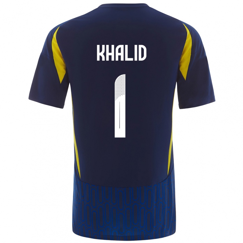 Kandiny Kinder Sara Khalid #1 Blau Gelb Auswärtstrikot Trikot 2024/25 T-Shirt