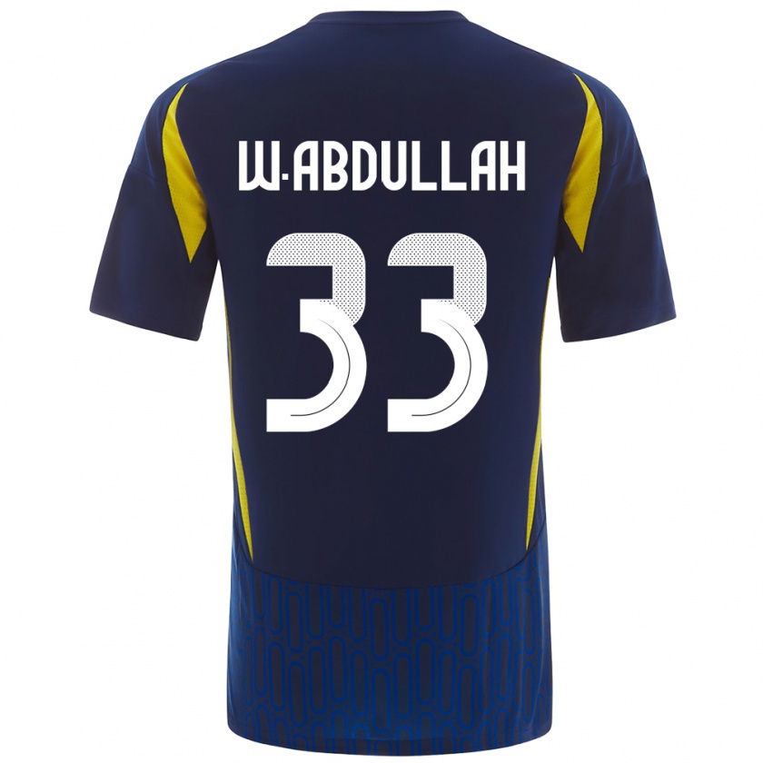 Kandiny Kinder Waleed Abdullah #33 Blau Gelb Auswärtstrikot Trikot 2024/25 T-Shirt