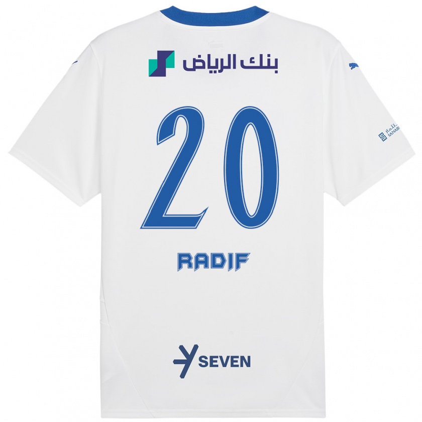 Kandiny Kinder Abdullah Radif #20 Weiß Blau Auswärtstrikot Trikot 2024/25 T-Shirt