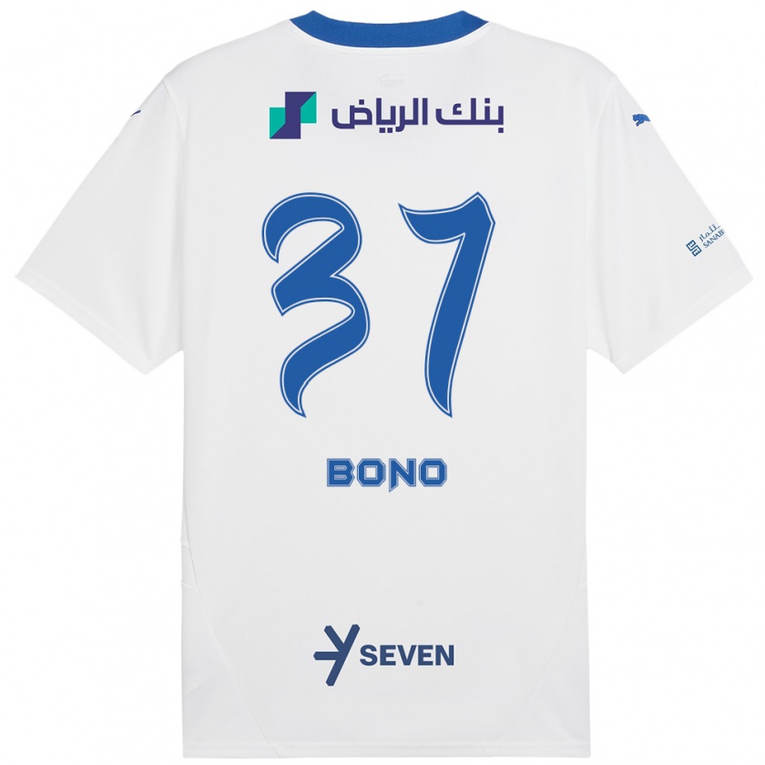 Kandiny Kinder Bono #37 Weiß Blau Auswärtstrikot Trikot 2024/25 T-Shirt