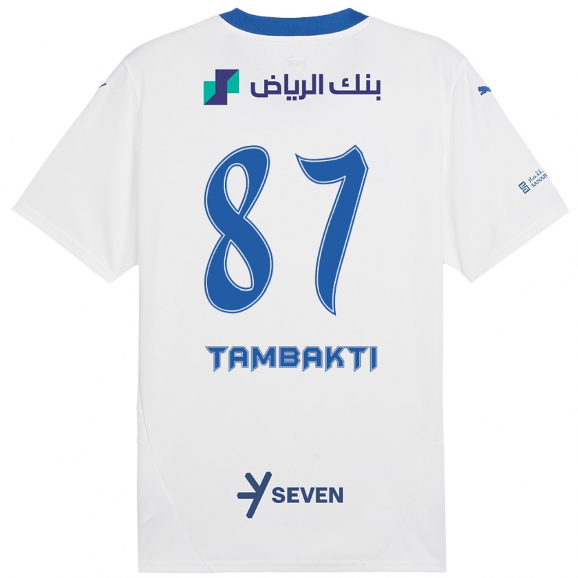 Kandiny Kinder Hassan Tambakti #87 Weiß Blau Auswärtstrikot Trikot 2024/25 T-Shirt