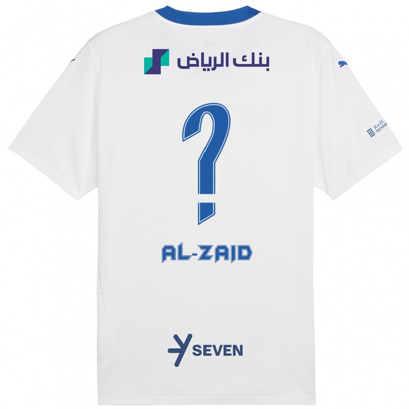 Kandiny Kinder Suhayb Al-Zaid #0 Weiß Blau Auswärtstrikot Trikot 2024/25 T-Shirt