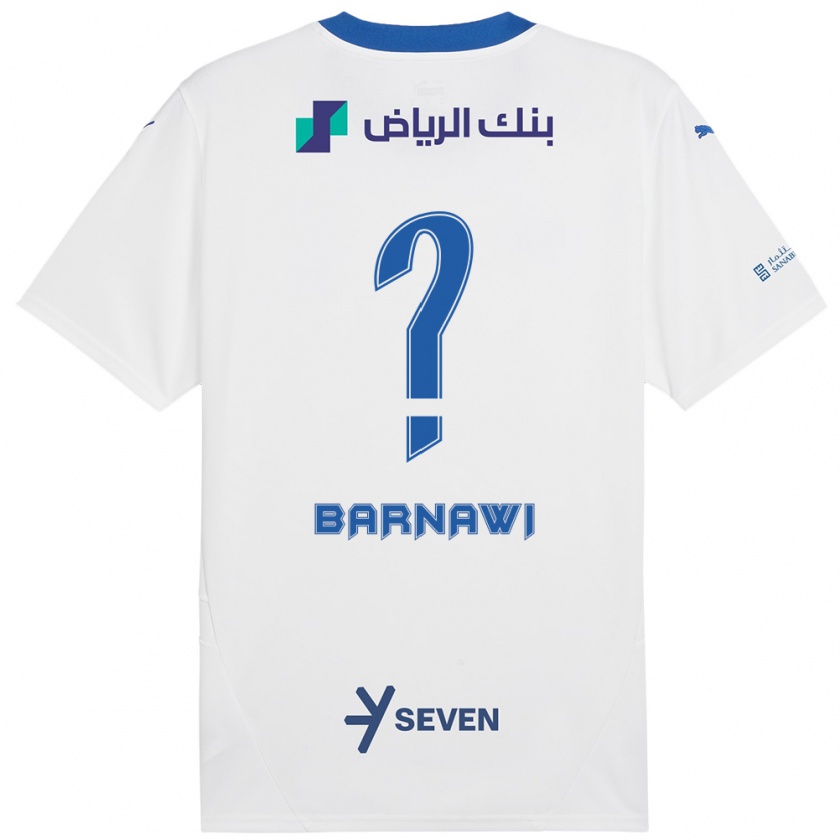 Kandiny Kinder Abdulsalam Barnawi #0 Weiß Blau Auswärtstrikot Trikot 2024/25 T-Shirt