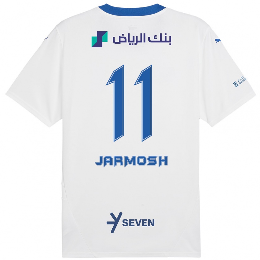 Kandiny Kinder Abdulaziz Jarmosh #11 Weiß Blau Auswärtstrikot Trikot 2024/25 T-Shirt