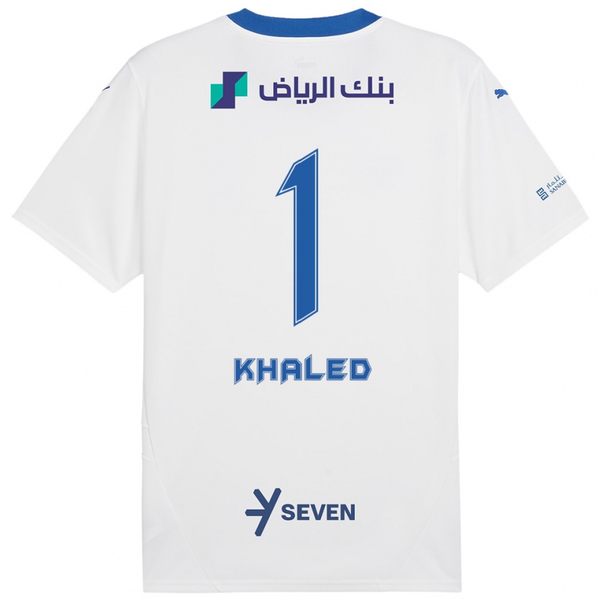 Kandiny Kinder Nawal Khaled #1 Weiß Blau Auswärtstrikot Trikot 2024/25 T-Shirt