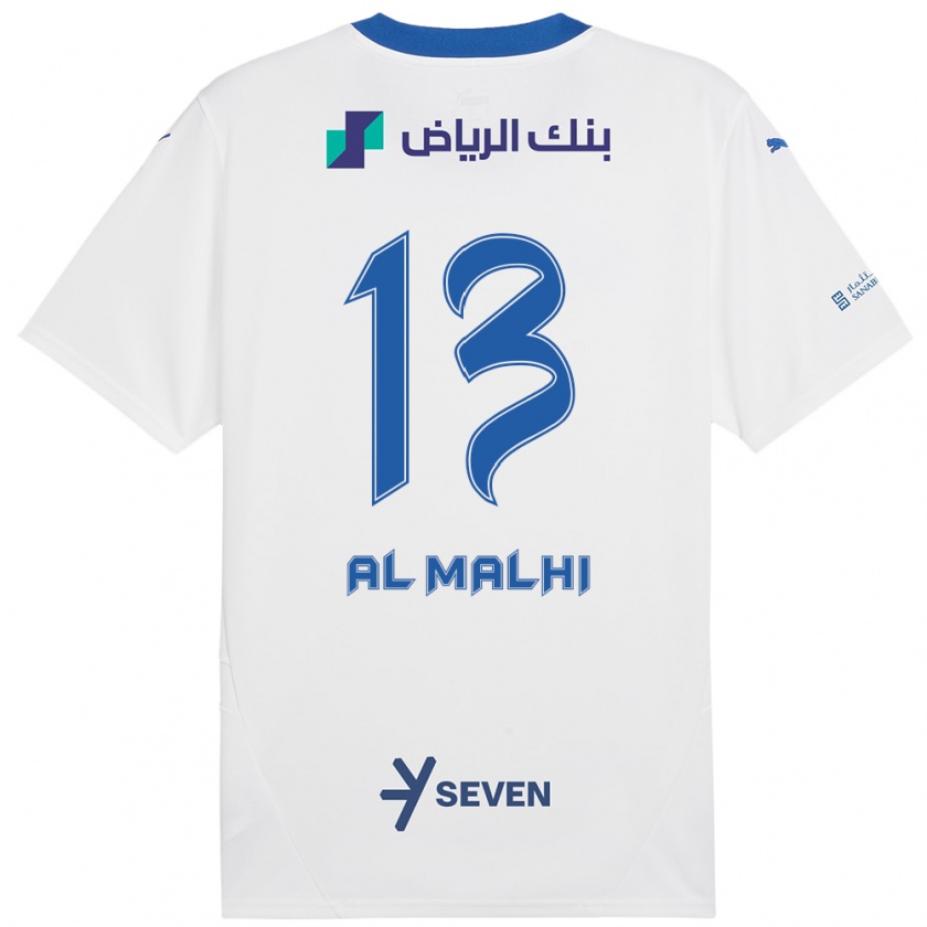 Kandiny Kinder Al Muhra Al-Malhi #13 Weiß Blau Auswärtstrikot Trikot 2024/25 T-Shirt