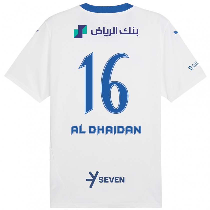 Kandiny Kinder Nadia Al-Dhaidan #16 Weiß Blau Auswärtstrikot Trikot 2024/25 T-Shirt