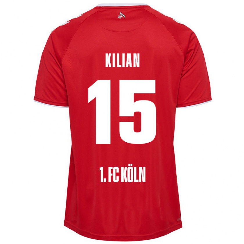 Kandiny Kinder Luca Kilian #15 Rot Weiß Auswärtstrikot Trikot 2024/25 T-Shirt