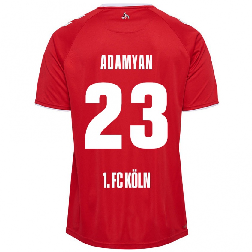 Kandiny Kinder Sargis Adamyan #23 Rot Weiß Auswärtstrikot Trikot 2024/25 T-Shirt