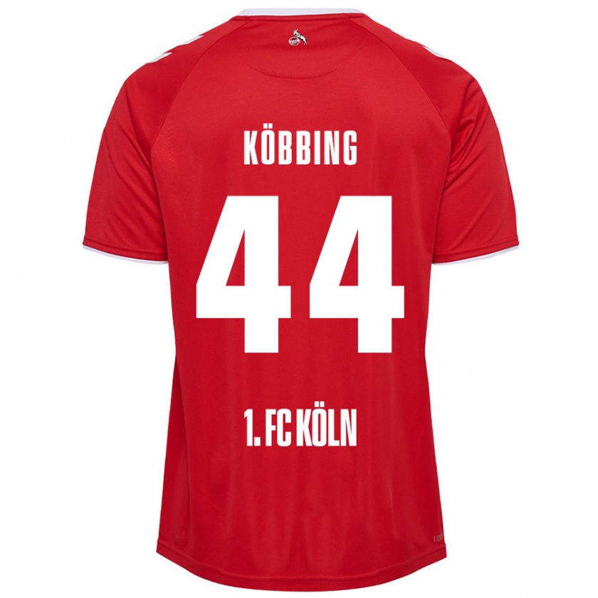 Kandiny Kinder Matthias Köbbing #44 Rot Weiß Auswärtstrikot Trikot 2024/25 T-Shirt