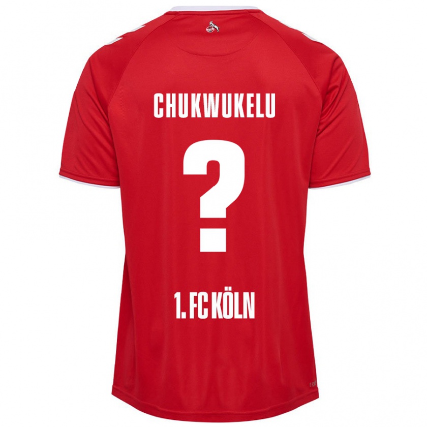 Kandiny Kinder Chinedu Chukwukelu #0 Rot Weiß Auswärtstrikot Trikot 2024/25 T-Shirt