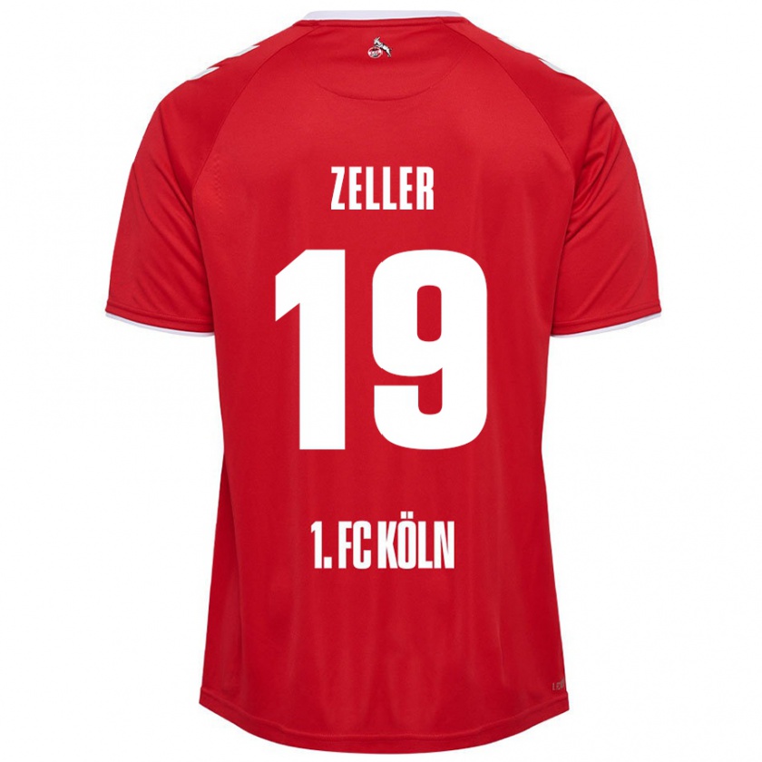 Kandiny Kinder Dóra Zeller #19 Rot Weiß Auswärtstrikot Trikot 2024/25 T-Shirt