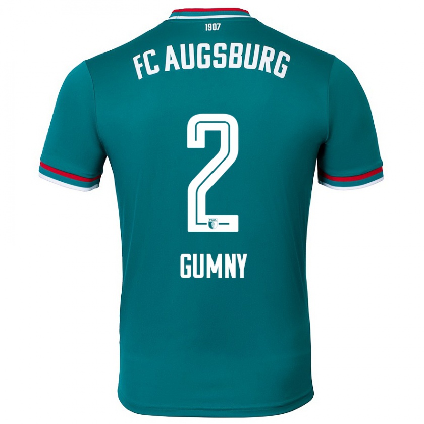 Kandiny Kinder Robert Gumny #2 Dunkelgrün Auswärtstrikot Trikot 2024/25 T-Shirt