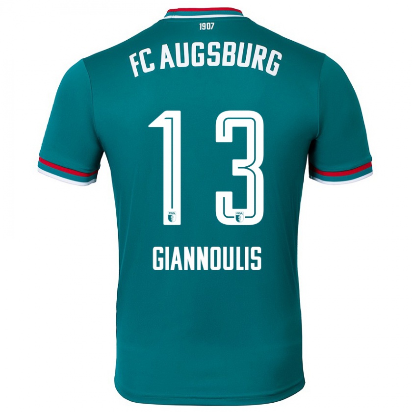 Kandiny Kinder Dimitrios Giannoulis #13 Dunkelgrün Auswärtstrikot Trikot 2024/25 T-Shirt