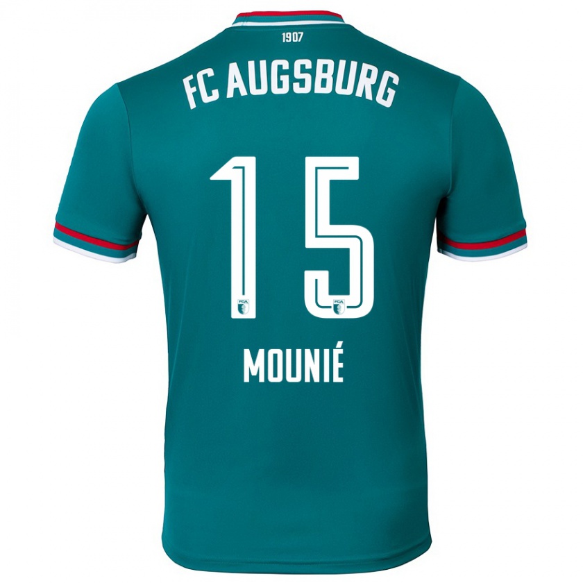 Kandiny Kinder Steve Mounié #15 Dunkelgrün Auswärtstrikot Trikot 2024/25 T-Shirt