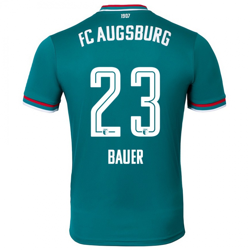 Kandiny Kinder Maximilian Bauer #23 Dunkelgrün Auswärtstrikot Trikot 2024/25 T-Shirt