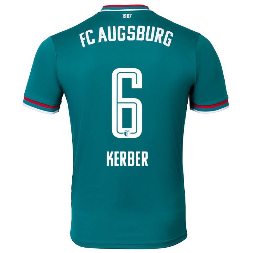 Kandiny Kinder Luca Kerber #6 Dunkelgrün Auswärtstrikot Trikot 2024/25 T-Shirt