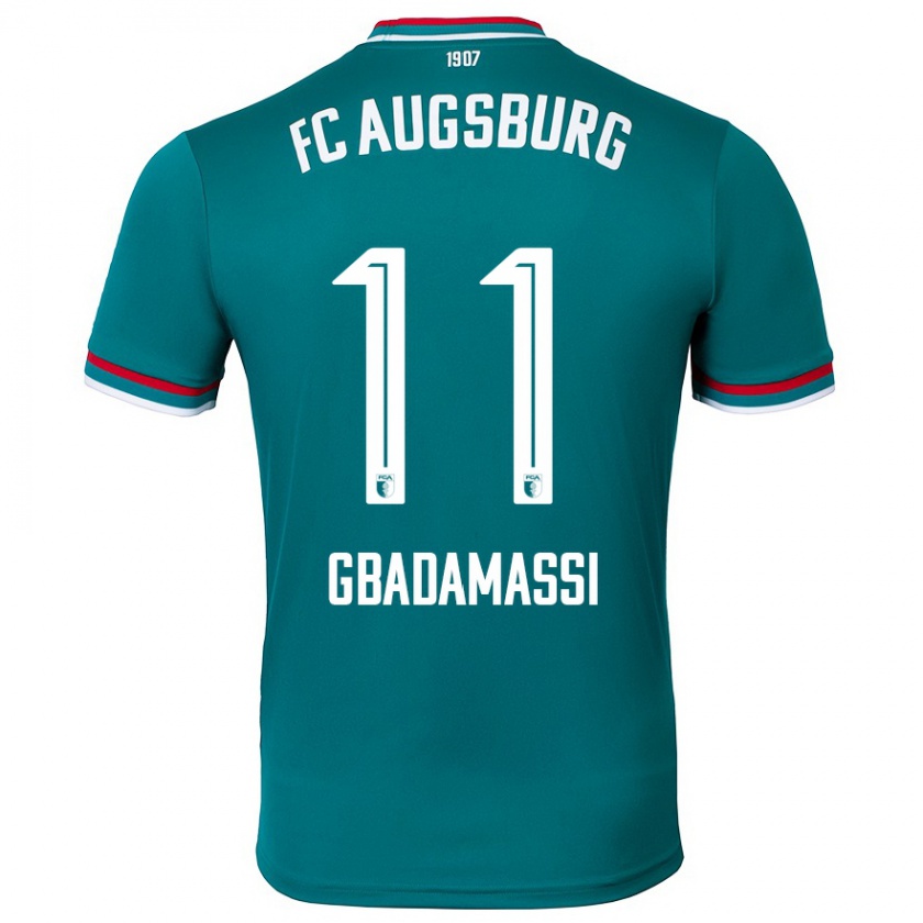 Kandiny Kinder Rayane Gbadamassi #11 Dunkelgrün Auswärtstrikot Trikot 2024/25 T-Shirt