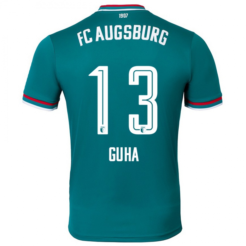 Kandiny Kinder Felix Guha #13 Dunkelgrün Auswärtstrikot Trikot 2024/25 T-Shirt