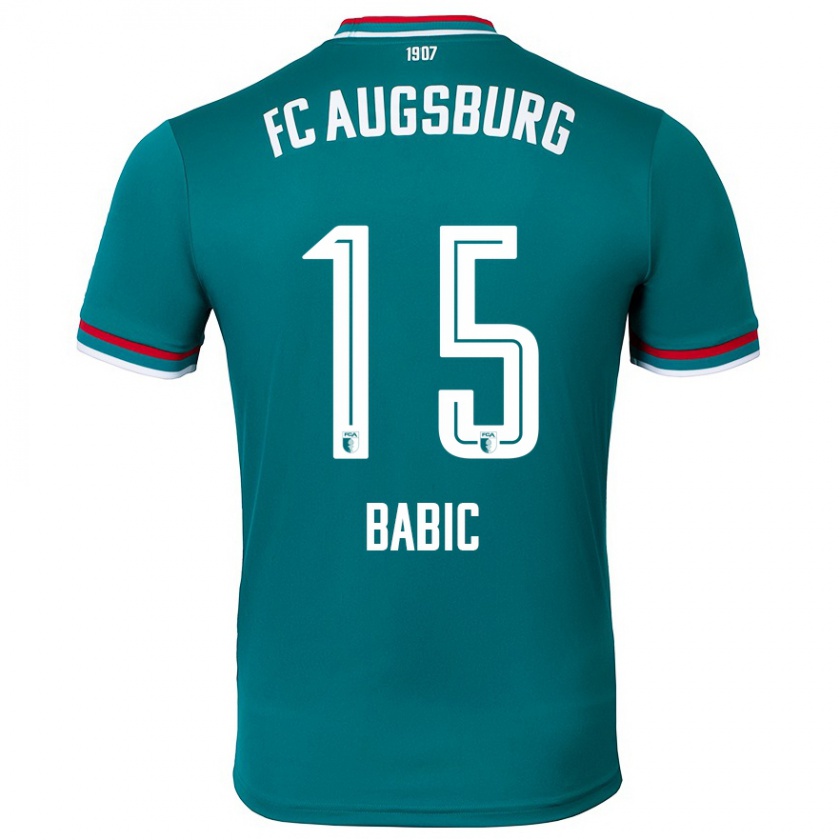 Kandiny Kinder David Babic #15 Dunkelgrün Auswärtstrikot Trikot 2024/25 T-Shirt