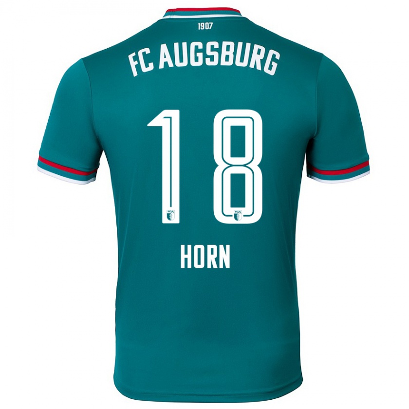 Kandiny Kinder Tobias Horn #18 Dunkelgrün Auswärtstrikot Trikot 2024/25 T-Shirt