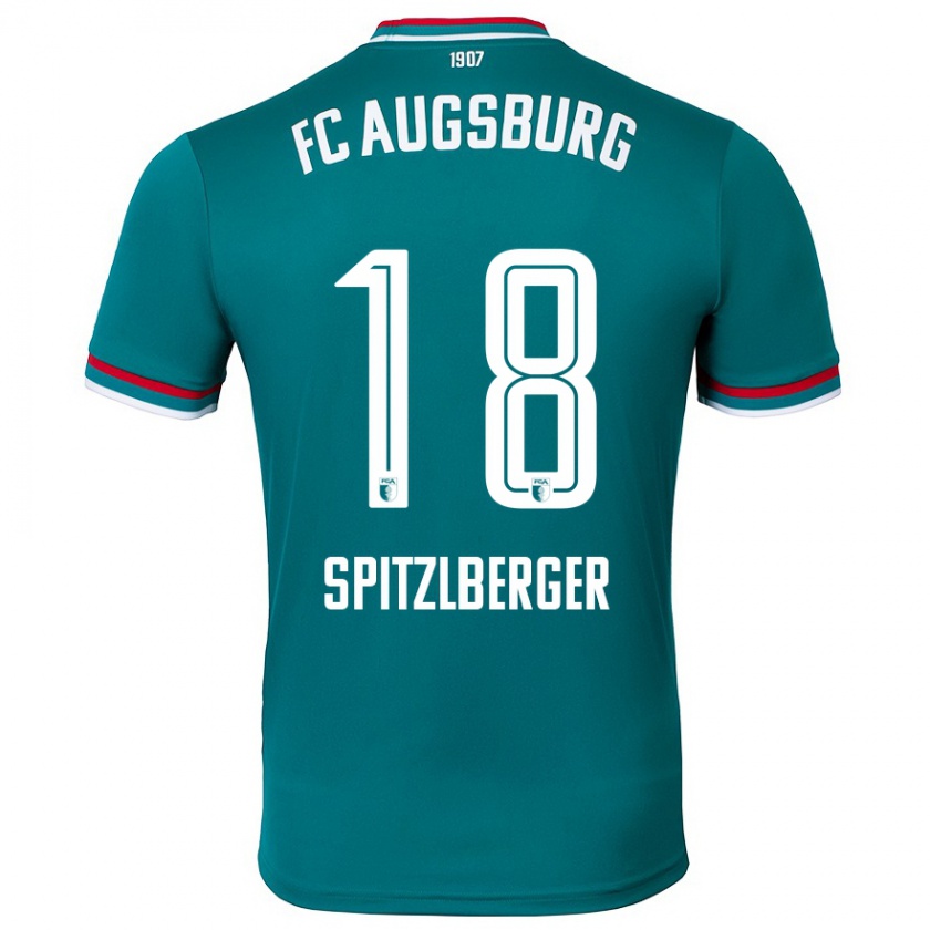 Kandiny Kinder Jordan Spitzlberger #18 Dunkelgrün Auswärtstrikot Trikot 2024/25 T-Shirt