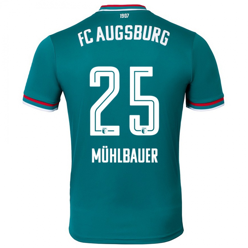 Kandiny Kinder Simon Mühlbauer #25 Dunkelgrün Auswärtstrikot Trikot 2024/25 T-Shirt