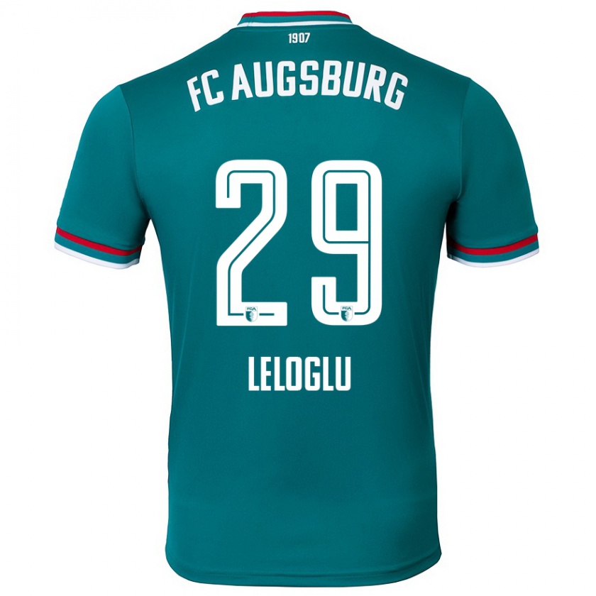 Kandiny Kinder Aras Leloglu #29 Dunkelgrün Auswärtstrikot Trikot 2024/25 T-Shirt