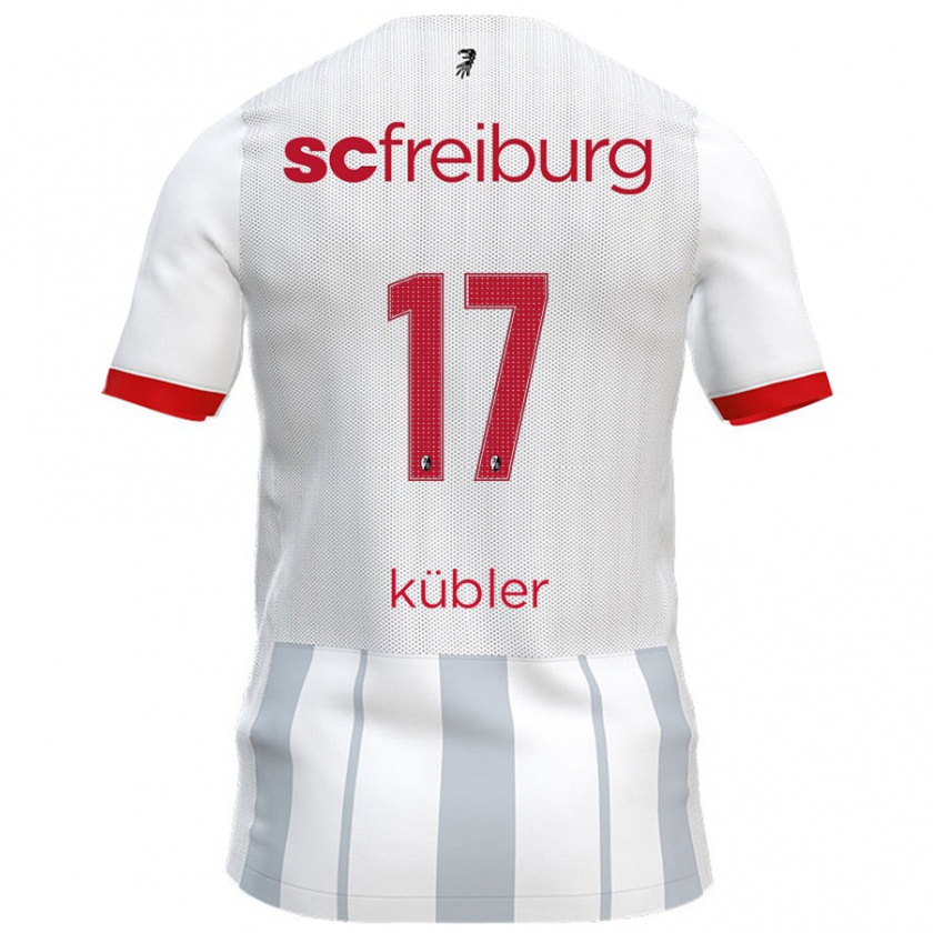 Kandiny Kinder Lukas Kübler #17 Weiß Grau Auswärtstrikot Trikot 2024/25 T-Shirt