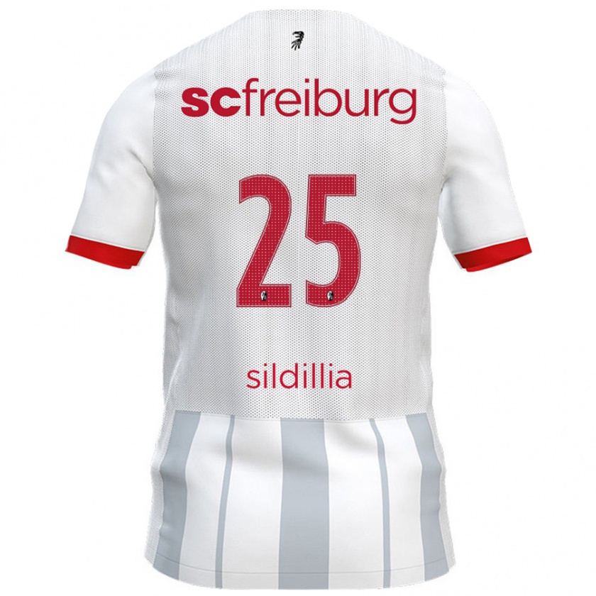 Kandiny Kinder Kiliann Sildillia #25 Weiß Grau Auswärtstrikot Trikot 2024/25 T-Shirt