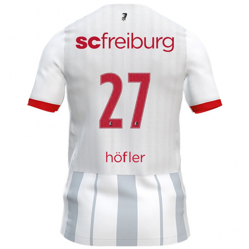 Kandiny Kinder Nicolas Höfler #27 Weiß Grau Auswärtstrikot Trikot 2024/25 T-Shirt