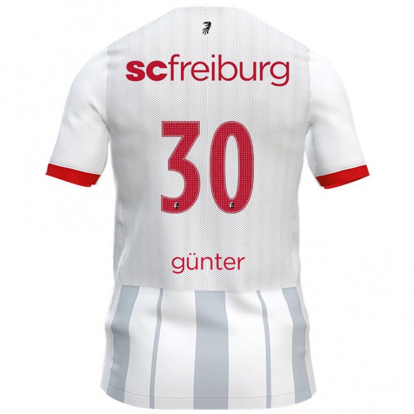 Kandiny Kinder Christian Günter #30 Weiß Grau Auswärtstrikot Trikot 2024/25 T-Shirt