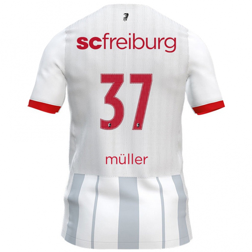 Kandiny Kinder Ruben Müller #37 Weiß Grau Auswärtstrikot Trikot 2024/25 T-Shirt