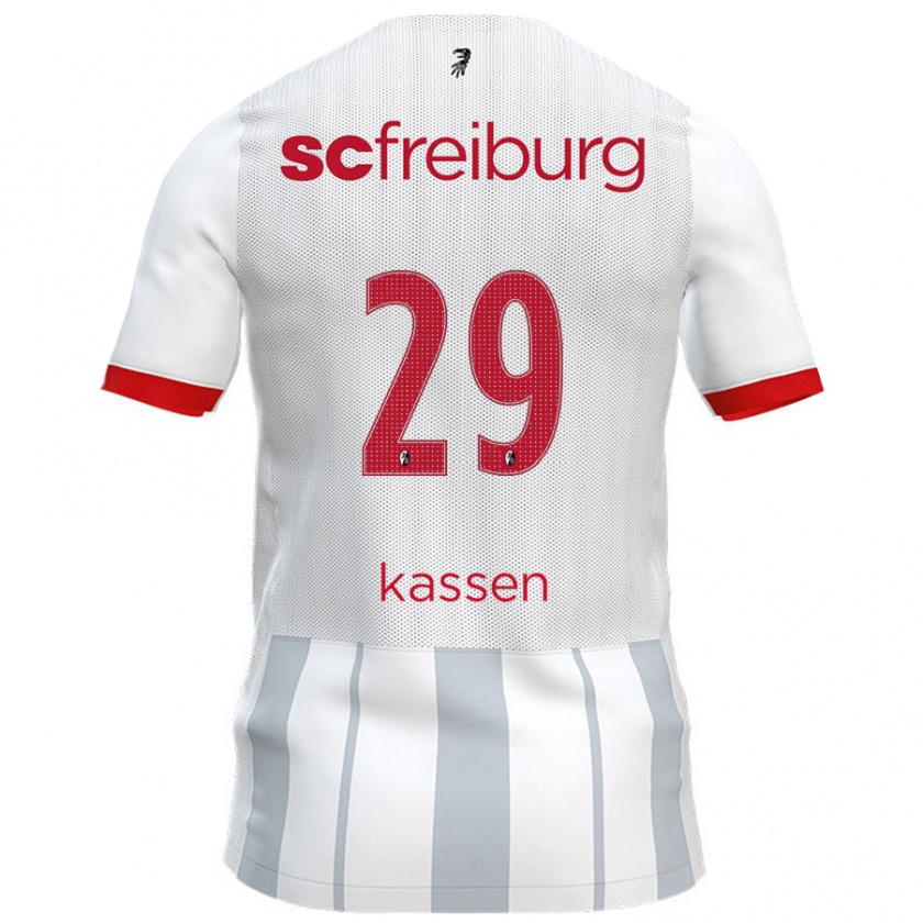 Kandiny Kinder Julia Kassen #29 Weiß Grau Auswärtstrikot Trikot 2024/25 T-Shirt