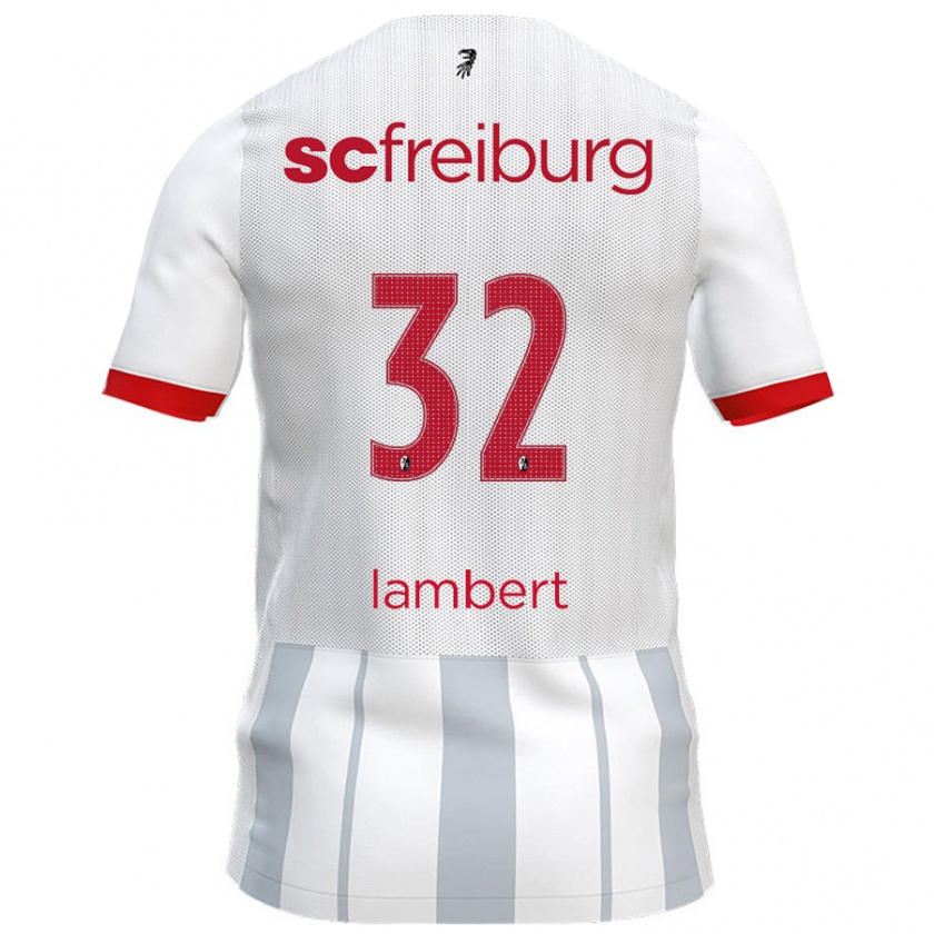 Kandiny Kinder Gabrielle Lambert #32 Weiß Grau Auswärtstrikot Trikot 2024/25 T-Shirt