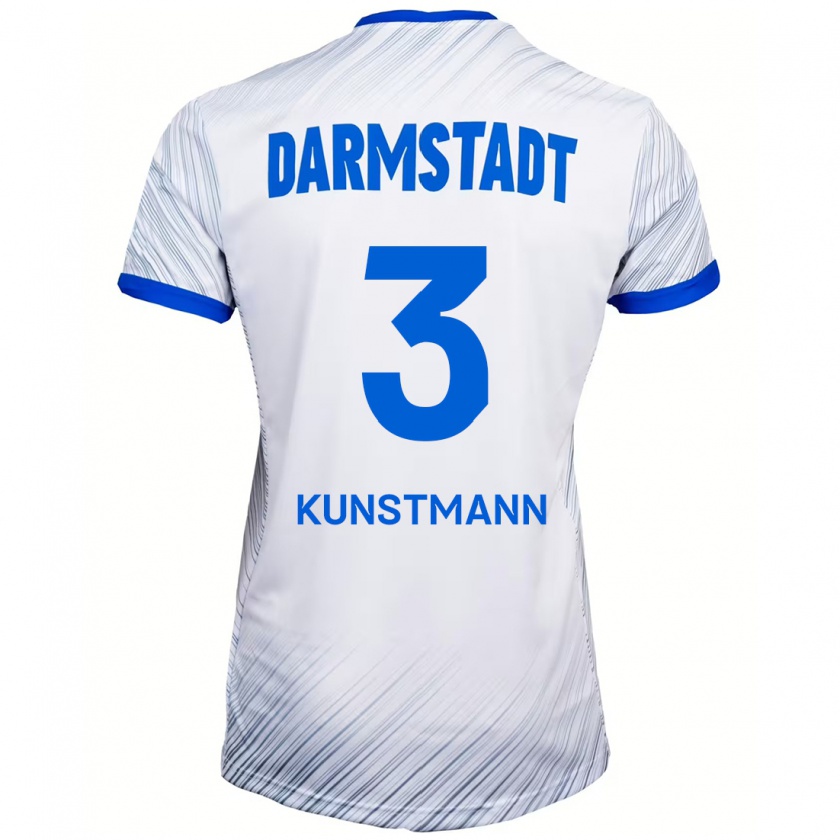 Kandiny Kinder Kelvin Kunstmann #3 Weiß Blau Auswärtstrikot Trikot 2024/25 T-Shirt