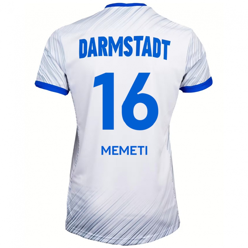 Kandiny Kinder Dilon Memeti #16 Weiß Blau Auswärtstrikot Trikot 2024/25 T-Shirt