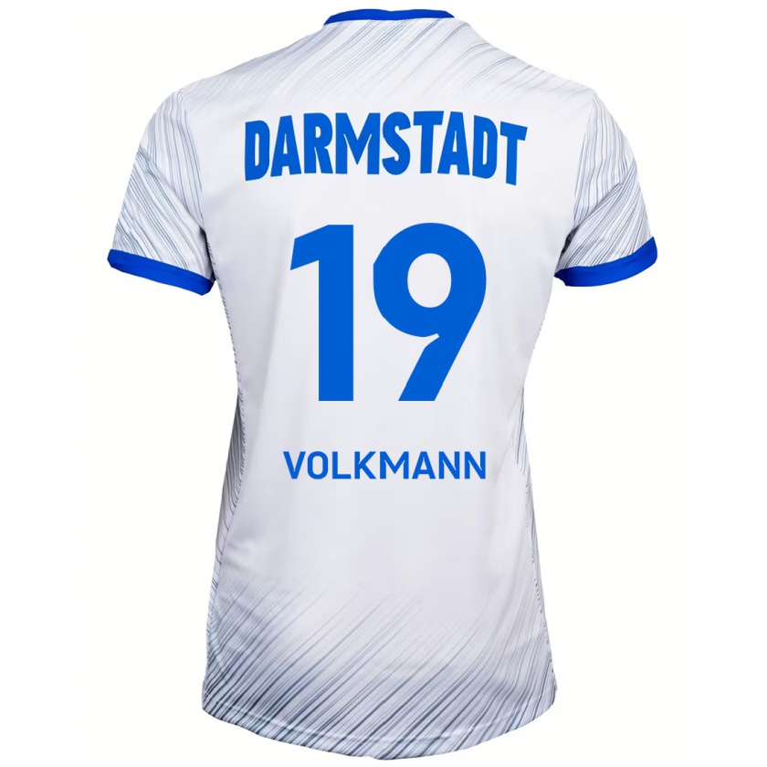 Kandiny Kinder Japhet Volkmann #19 Weiß Blau Auswärtstrikot Trikot 2024/25 T-Shirt