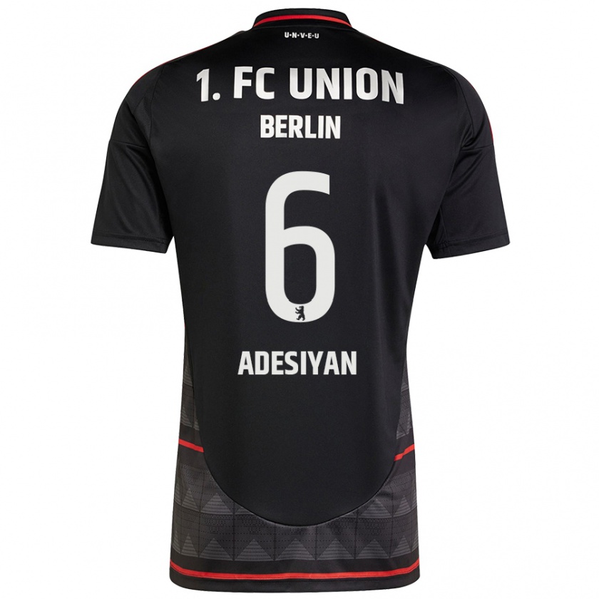 Kandiny Kinder Olufemi Adesiyan #6 Schwarz Auswärtstrikot Trikot 2024/25 T-Shirt