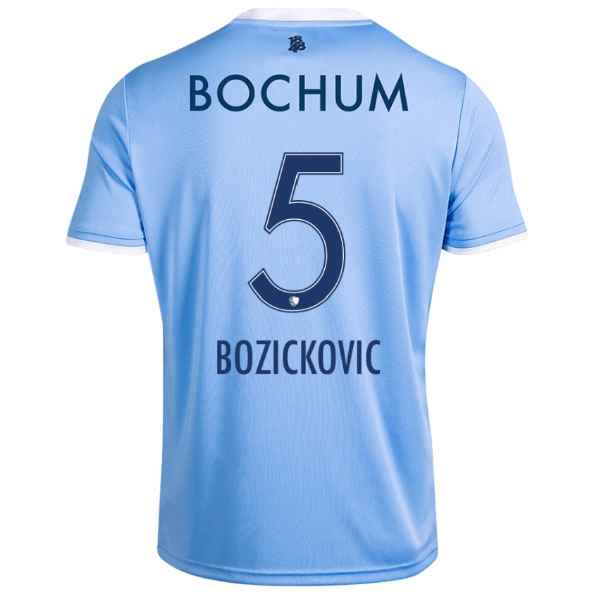 Kandiny Kinder Niko Bozickovic #5 Himmelblau Auswärtstrikot Trikot 2024/25 T-Shirt