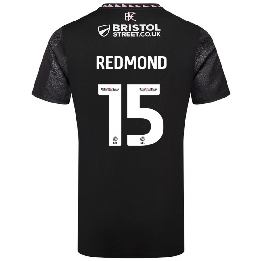 Kandiny Kinder Nathan Redmond #15 Schwarz Auswärtstrikot Trikot 2024/25 T-Shirt