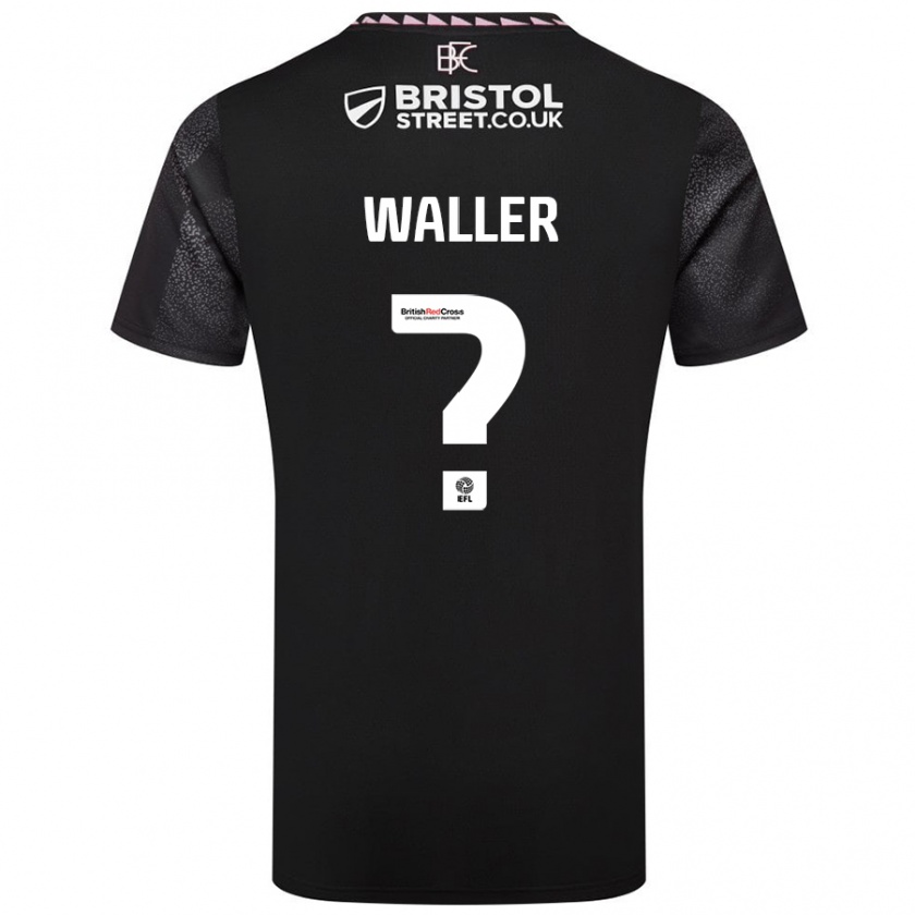 Kandiny Kinder Sam Waller #0 Schwarz Auswärtstrikot Trikot 2024/25 T-Shirt