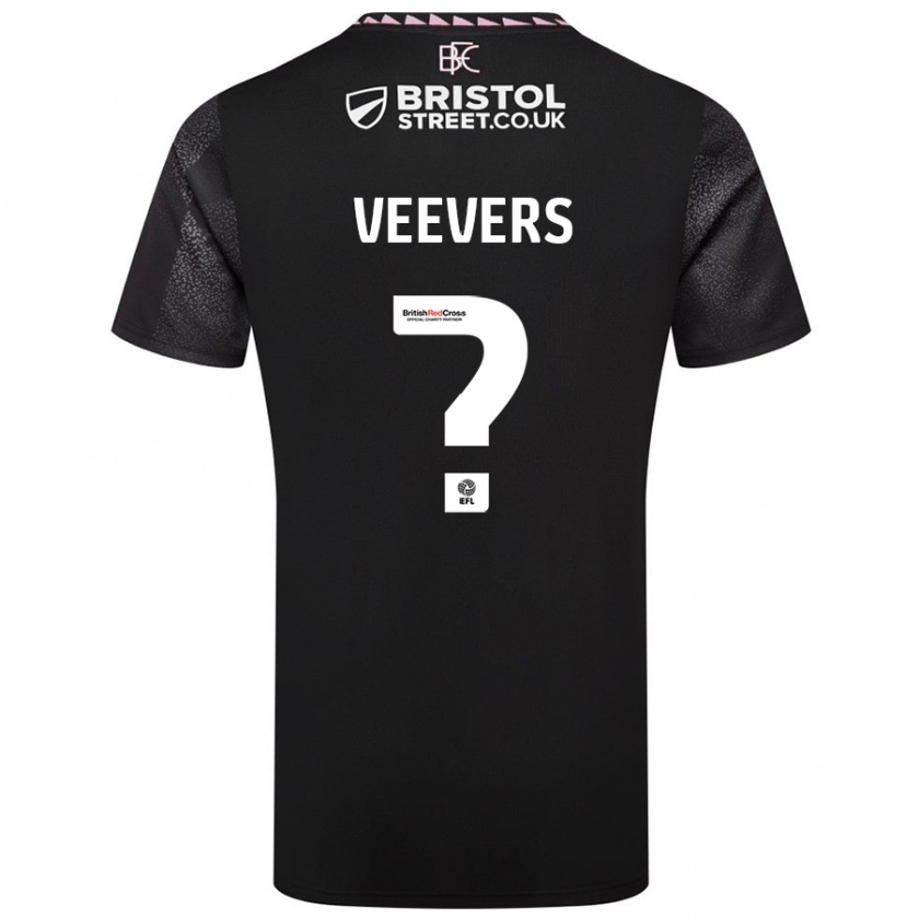 Kandiny Kinder Charlie Veevers #0 Schwarz Auswärtstrikot Trikot 2024/25 T-Shirt