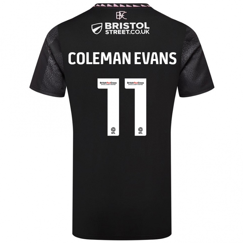 Kandiny Kinder Amaya Coleman-Evans #11 Schwarz Auswärtstrikot Trikot 2024/25 T-Shirt