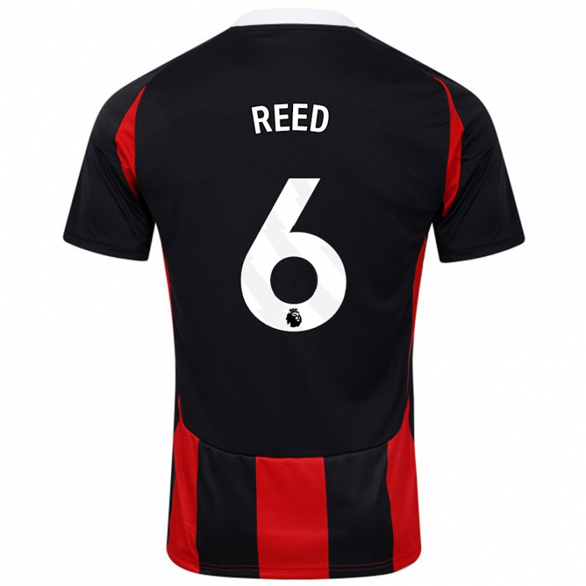 Kandiny Kinder Harrison Reed #6 Schwarz Rot Auswärtstrikot Trikot 2024/25 T-Shirt