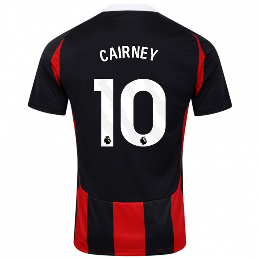 Kandiny Kinder Tom Cairney #10 Schwarz Rot Auswärtstrikot Trikot 2024/25 T-Shirt